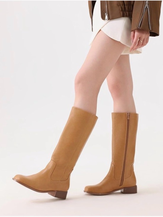 Shoes - Shoe'N Tale Cognac Leather Knee High Riding Boots Size 6